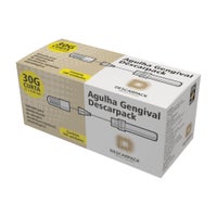 Agulha Gengival Curta 0,30x21mm 30G Descarpack com 100 Unidades