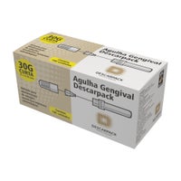 Agulha Gengival Curta 0,30x25mm 30G Descarpack com 100 unidades