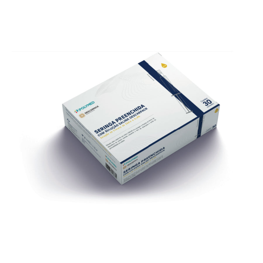 Seringa Preenchida com Solução Salina 3ml Descarpack 30 Unidades
