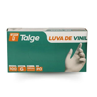 Luva de Vinil G com Pó