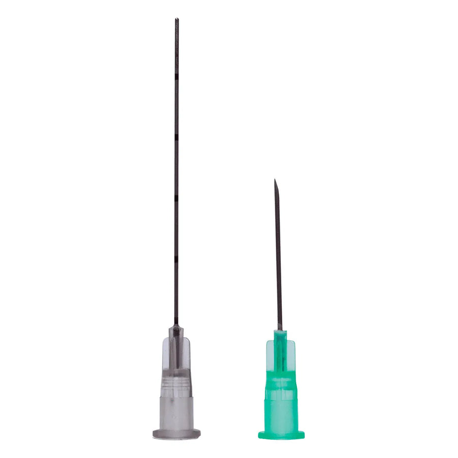 Microcânulas Uniqmed - 22G (0.70mm) x 50mm - Caixa com 24 unidades - Com Agulha Auxiliar